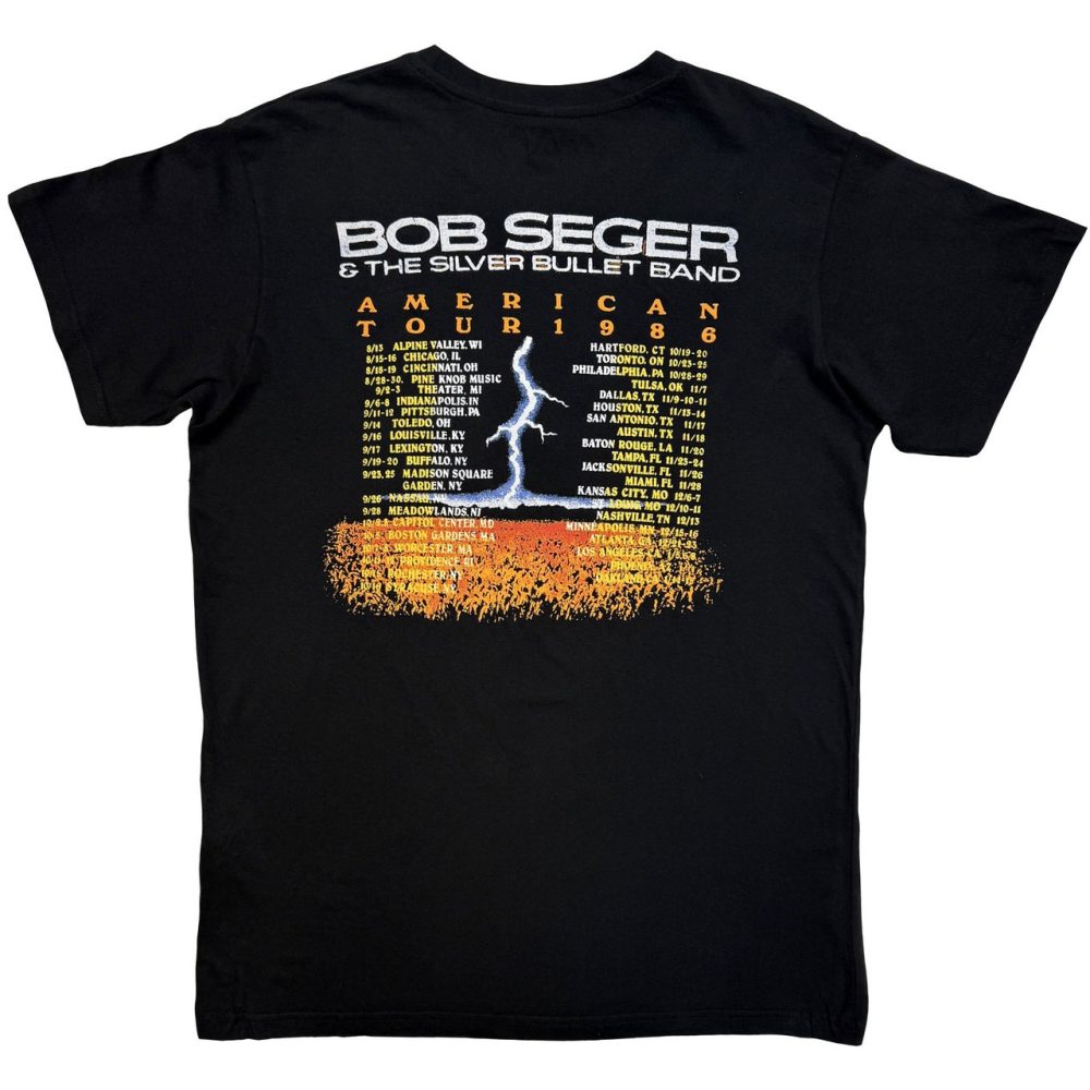 Bob Seger & The Silver Bullet Band - American Storm Heren Tshirt - Zwart
